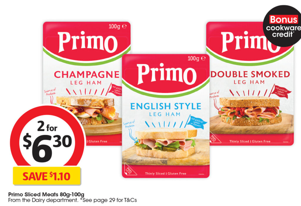 Primo Sliced Meats 80g100g offer at Coles