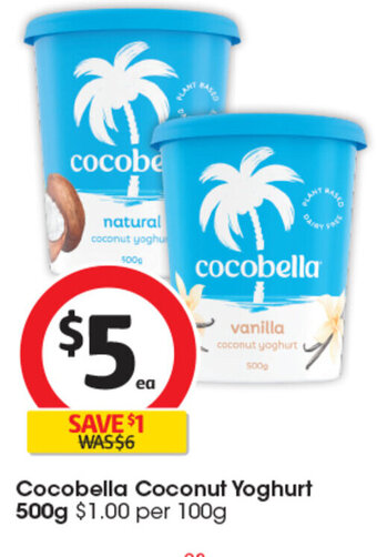 Coles Cocobella Coconut Yoghurt 500g offer
