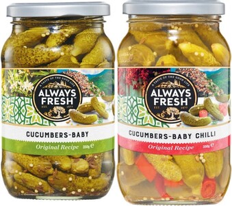 Coles Always Fresh Baby Cucumbers 350g offer