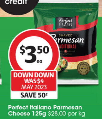 Coles Perfect Italiano Parmesan Cheese 125g offer
