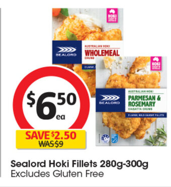 Coles Sealord Hoki Fillets 280g-300g offer