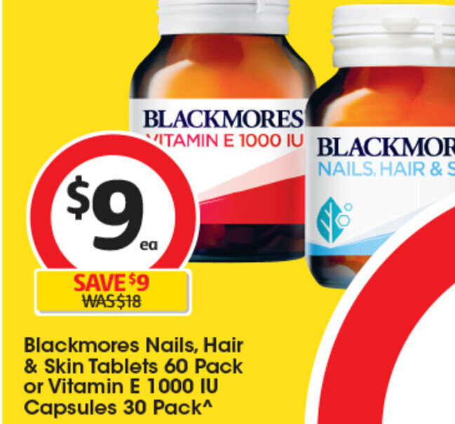 Blackmores Nails, Hair & Skin Tablets 60 Pack or Vitamin E 1000 IU