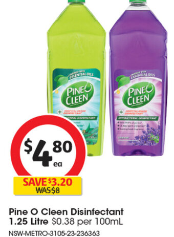 Coles Pine O Cleen Disinfectant 1.25 Litre offer