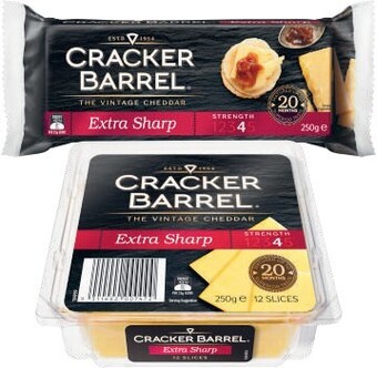 Coles Cracker Barrel Cheese Block or Slices 250g offer