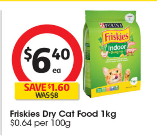 Friskies cat outlet food coles