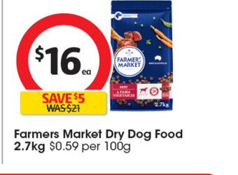 Coles Farmers Market Dry Dog Food 2.7kg offer