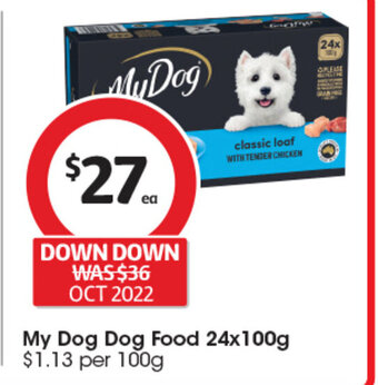 Coles My Dog Dog Food 24x100g offer