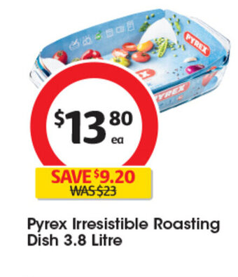 Coles Pyrex Irresistible Roasting Dish 3.8 Litre offer
