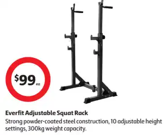 Coles Everfit Adjustable Squat Rack offer