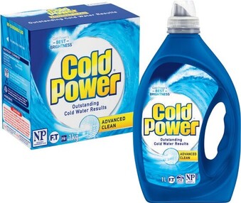 Coles Cold Power Laundry Powder 1kg or Liquid 1 Litre offer