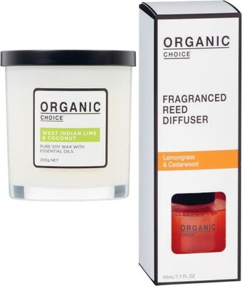 Coles Organic Choice Reed Diffuser 50mL or Candle 1 Each offer