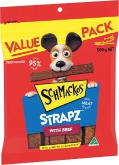 Coles Schmackos Dog Treats 500g offer