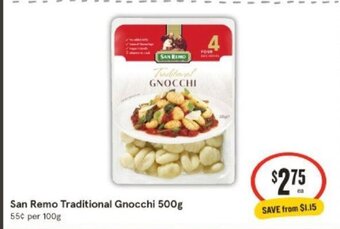 IGA San Remo Traditional Gnocchi 500g offer