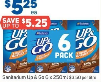 Foodland Sanitarium Up & Go 6 x 250ml offer