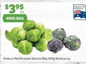 Foodland Green or Red Brussels Sprouts Bag 400g offer