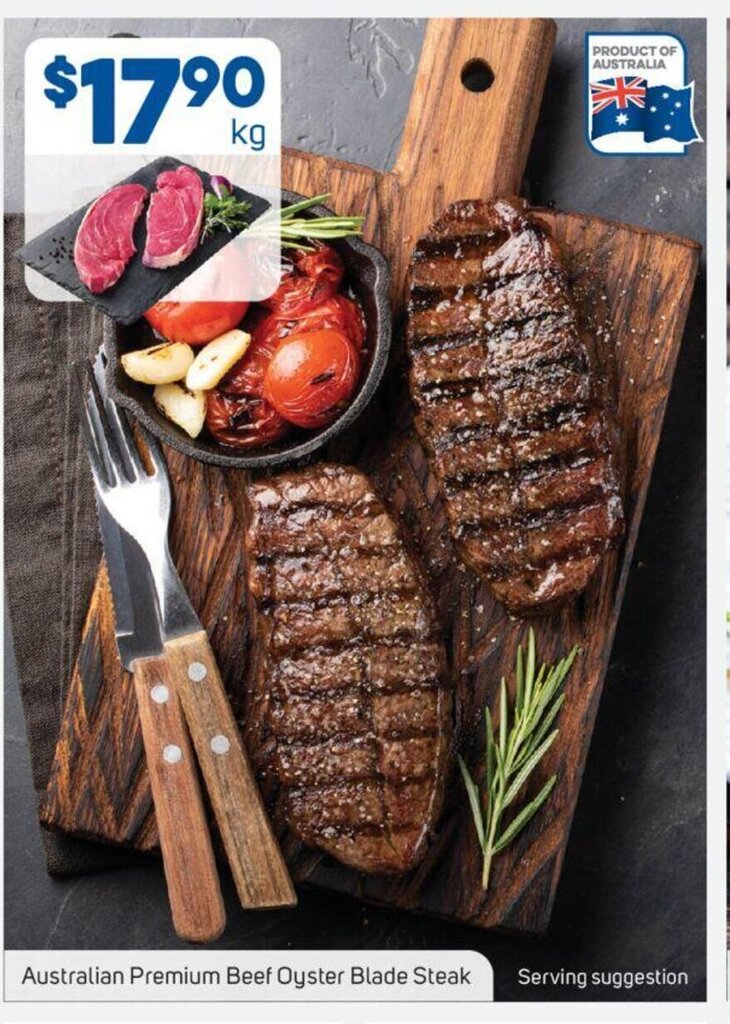 Australian Premium Beef Oyster Blade Steak offer at Foodland
