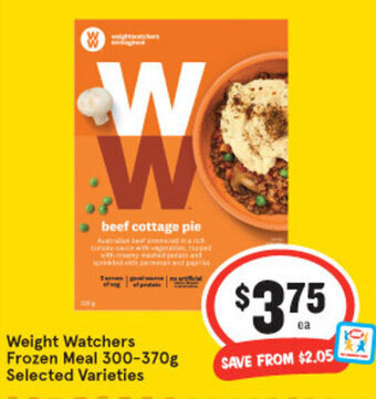 IGA Weight Watchers Frozen Meal 300-370g offer