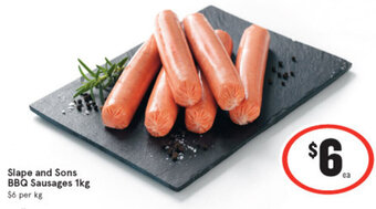 IGA Slape and Sons BBQ Sausages 1kg offer