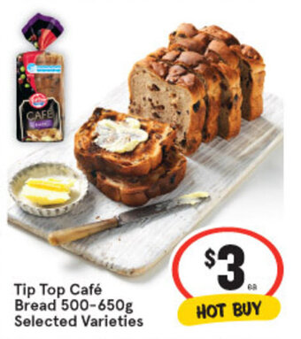 IGA Tip Top Café Bread 500g-650g offer