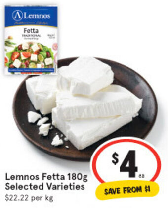 IGA Lemnos Fetta 180g offer