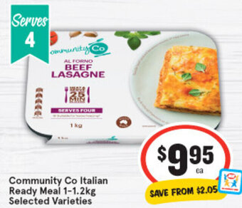 Community Co Italian Ready Meal 1-1,2kg