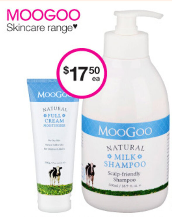 Moogoo Natural Full Cream/Milk Shampoo offer at Priceline