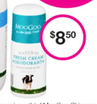 Priceline Moogoo Natural Fresh Cream Deodorant offer