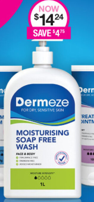 Dermeze Moisturising Soap Free Wash 1L