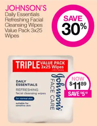 Priceline Johnson's Daily Essentials Refreshing offer