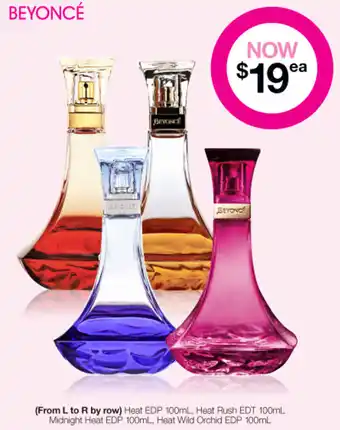 Priceline Boyoncé Heat EDP 100ml/Heat Push EDT 100ml/Midnight Heat EDP 100ml/Heat Wild Orchid EDP 100ml offer