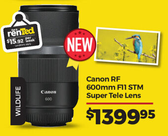 Teds Cameras Canon RF 600mm F11 STM Super Tele Lens offer