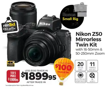 Nikon Z50 Mirrorless Twin Kit with 16-250mm & 50-250mm Zoom