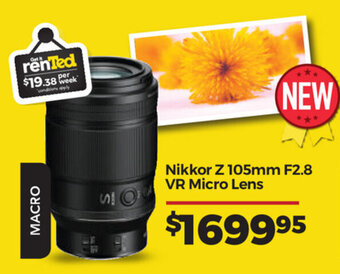 Teds Cameras Nikkor Z 105mm F2.8 VR Micro Lens offer