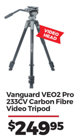 Teds Cameras Vanguard VEO2 Pro 233CV Carbon Fibre Video Tripod offer