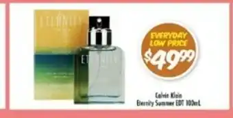 Chemist Outlet Calvin Klein Eternity Summer EDT 100mL offer