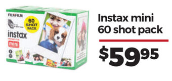 Teds Cameras Instax Mini 60 Shot Pack offer