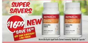 Chemist Outlet Nutra-Life Kyolic Aged Garlic Extract Immunity Shield 60 Capsules offer