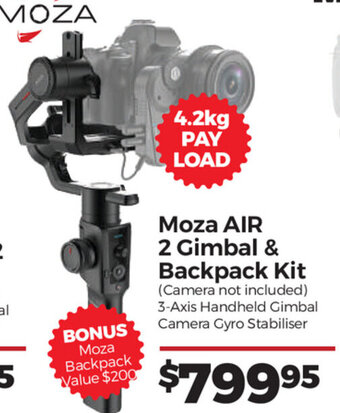 Teds Cameras Moza AIR 2 Gimbal & Backpack Kit offer