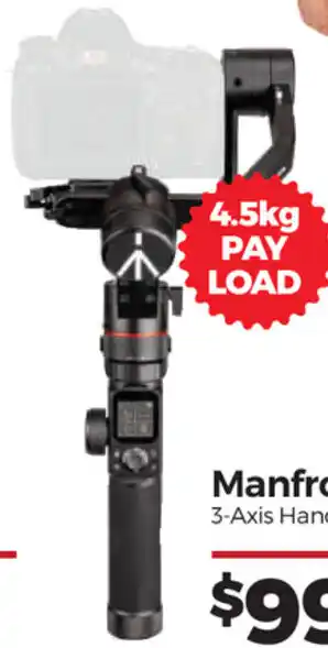 Teds Cameras Manfrotto MVG460 Gimbal 3-Axis Handle Gimbal Camera Gyro Stabiliser offer
