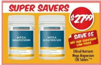 Ethical Nutrients Mega Magnesium 120 Tablets