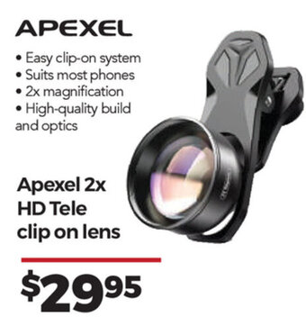 Teds Cameras Apexel 2x HD Tele Clip on Lens offer