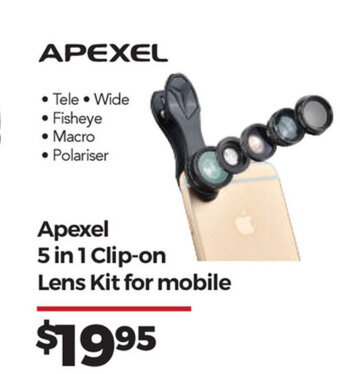 Apexel 5 in 1 Clip-on Lens Kit for Mobile