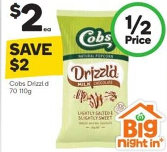 Woolworths Cobs Drizzl d 70 110g offer