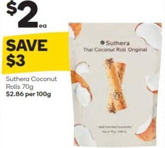 Woolworths Suthera Coconut Rolls 70g offer
