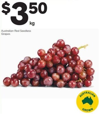 Woolworths Australian Red Seedless Grapes offer