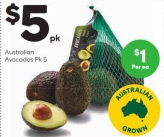 Woolworths Australian Avocados Pk 5 offer