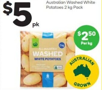 Woolworths Australian Washed White Potatoes 2 kg Pack offer