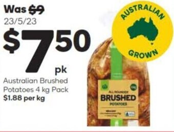 Woolworths Australian Brushed Potatoes 4 kg Pack offer
