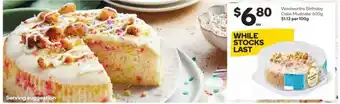 Woolworths Woolworths Birthday Cake Mudcake 600g offer