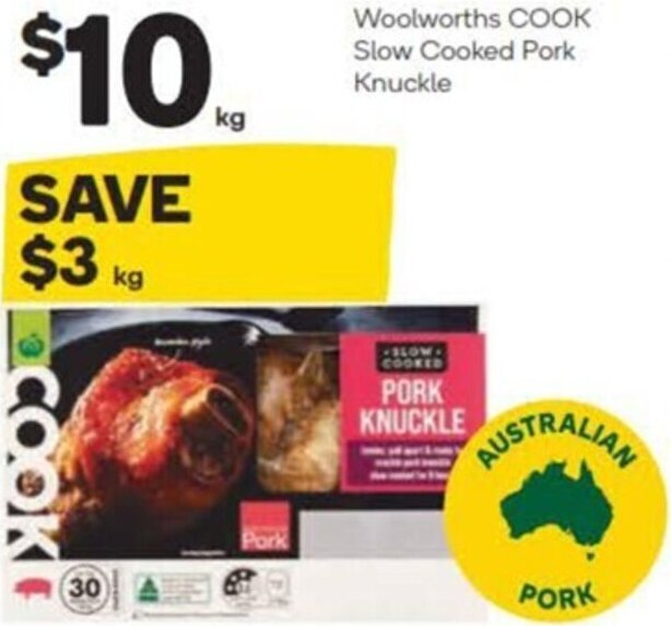 Woolworths COOK Slow Cooked Pork Knuckle offer at Woolworths